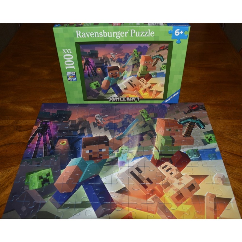 Ravensburger Minecraft Jigsaw Puzzle 100 Piece XXL Complete Ages 6+ Premium